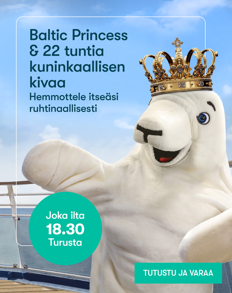 22 h kuninkaallisen kivaa Baltic Princessillä